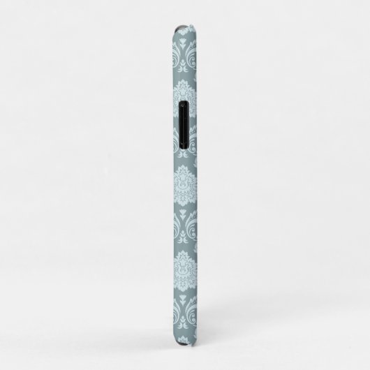 Rococo Damask Rpt Pattern Duck Egg Blue+Teal Case-Mate iPhone Case (Achterkant/rechts)