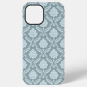 Rococo Damask Rpt Pattern Duck Egg Blue+Teal iPhone Hoesje (Achterkant)