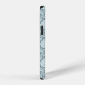Rococo Damask Rpt Pattern Duck Egg Blue+Teal iPhone Hoesje (Rechterkant)