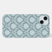 Rococo Damask Rpt Pattern Duck Egg Blue+Teal iPhone Hoesje (Achterkant horizontaal)