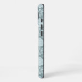 Rococo Damask Rpt Pattern Duck Egg Blue+Teal iPhone Hoesje (Linkerkant)
