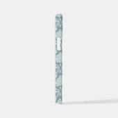 Rococo Damask Rpt Pattern Duck Egg Blue+Teal iPhone Hoesje (Rechterkant)