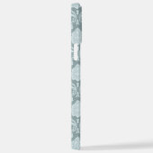 Rococo Damask Rpt Pattern Duck Egg Blue+Teal iPhone Hoesje (Rechterkant)