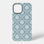 Rococo Damask Rpt Pattern Duck Egg Blue+Teal iPhone Hoesje (Achterkant)