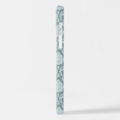 Rococo Damask Rpt Pattern Duck Egg Blue+Teal iPhone Hoesje (Linkerkant)