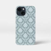 Rococo Damask Rpt Pattern Duck Egg Blue+Teal iPhone Hoesje (Achterkant)