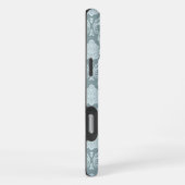 Rococo Damask Rpt Pattern Duck Egg Blue+Teal iPhone Hoesje (Rechterkant)
