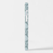 Rococo Damask Rpt Pattern Duck Egg Blue+Teal iPhone Hoesje (Linkerkant)