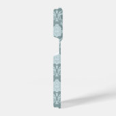 Rococo Damask Rpt Pattern Duck Egg Blue+Teal iPhone Hoesje (Rechterkant)