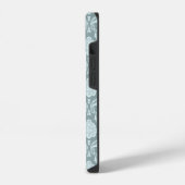 Rococo Damask Rpt Pattern Duck Egg Blue+Teal iPhone Hoesje (Linkerkant)
