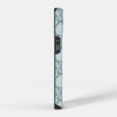 Rococo Damask Rpt Pattern Duck Egg Blue+Teal iPhone Hoesje (Rechterkant)