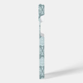 Rococo Damask Rpt Pattern Duck Egg Blue+Teal iPhone Hoesje (Linkerkant)