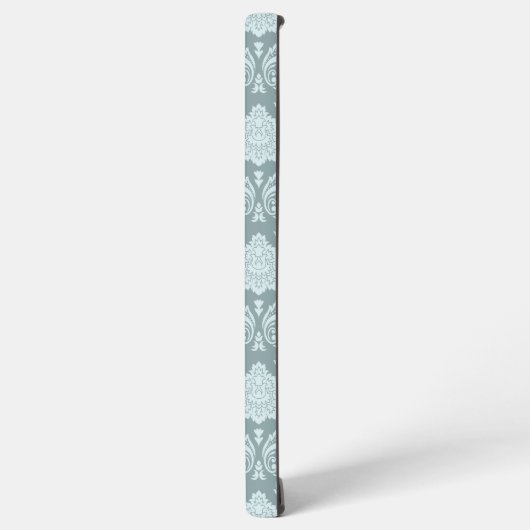 Rococo Damask Rpt Pattern Duck Egg Blue+Teal Samsung Galaxy Hoesje (Linkerkant)