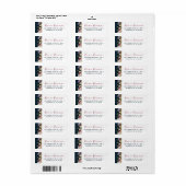 Rococo damast & elegante bloemen retouradres etiket (Full Sheet)