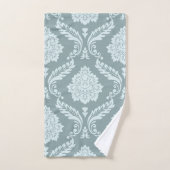 Rococo Damast Groot Patroon Eendenei Blauw+Turquoi Bad Handdoek (Handdoek)