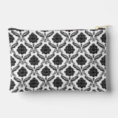 Rococo Damast Herhalingspatroon Zwart op Wit Etui (Achterkant)