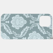 Rococo Damast Kunst I Eendenei Blauw+Turkoois Case-Mate iPhone Case (Achterkant (horizontaal))