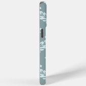 Rococo Damast Kunst I Eendenei Blauw+Turkoois Case-Mate iPhone Case (Achterkant / Rechts)