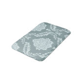 Rococo Damast Kunst I Eendenei Blauw+Turquoise Badmat (Gekanteld)