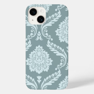 Rococo Damast Kunst I Eendenei Blauw+Turquoise Case-Mate iPhone 14 Hoesje