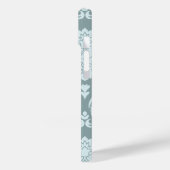 Rococo Damast Kunst I Eendenei Blauw+Turquoise Case-Mate iPhone Case (Achterkant / Links)