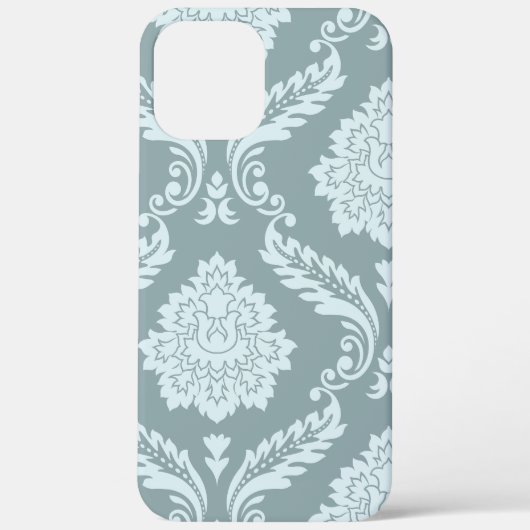 Rococo Damast Kunst I Eendenei Blauw+Turquoise Case-Mate iPhone Case (Achterkant)