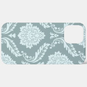 Rococo Damast Kunst I Eendenei Blauw+Turquoise Case-Mate iPhone Case (Achterkant (horizontaal))