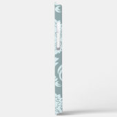 Rococo Damast Kunst I Eendenei Blauw+Turquoise Case-Mate iPhone Case (Achterkant / Links)