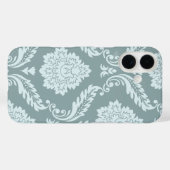 Rococo Damast Kunst I Eendenei Blauw+Turquoise Case-Mate iPhone Case (Achterkant (horizontaal))