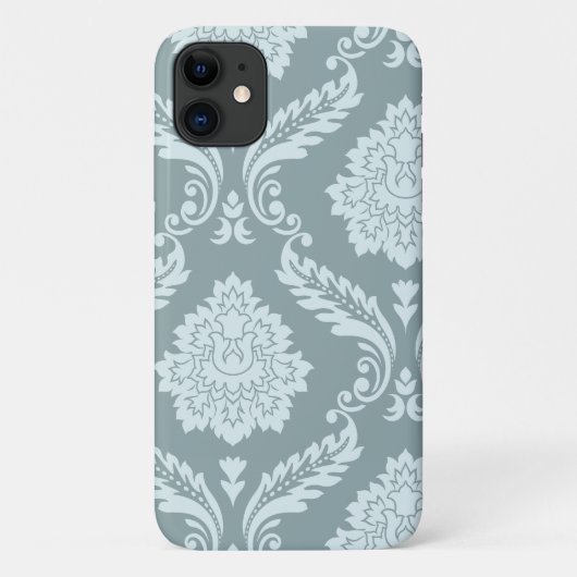 Rococo Damast Kunst I Eendenei Blauw+Turquoise Case-Mate iPhone Case (Achterkant)