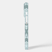 Rococo Damast Kunst I Eendenei Blauw+Turquoise Case-Mate iPhone Case (Achterkant / Links)