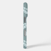 Rococo Damast Kunst I Eendenei Blauw+Turquoise Case-Mate iPhone Case (Achterkant / Rechts)