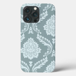 Rococo Damast Kunst I Eendenei Blauw+Turquoise Case-Mate iPhone Case