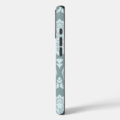 Rococo Damast Kunst I Eendenei Blauw+Turquoise Case-Mate iPhone Case (Achterkant / Links)