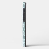 Rococo Damast Kunst I Eendenei Blauw+Turquoise Case-Mate iPhone Case (Achterkant / Links)