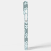 Rococo Damast Kunst I Eendenei Blauw+Turquoise Case-Mate iPhone Case (Achterkant / Links)