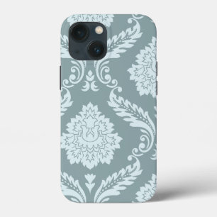 Rococo Damast Kunst I Eendenei Blauw+Turquoise Case-Mate iPhone Case