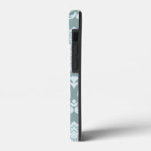 Rococo Damast Kunst I Eendenei Blauw+Turquoise Case-Mate iPhone Case (Achterkant / Links)