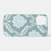 Rococo Damast Kunst I Eendenei Blauw+Turquoise Case-Mate iPhone Case (Achterkant (horizontaal))