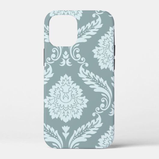 Rococo Damast Kunst I Eendenei Blauw+Turquoise Case-Mate iPhone Case (Achterkant)