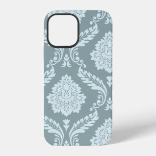Rococo Damast Kunst I Eendenei Blauw+Turquoise iPhone 12 Hoesje