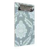 Rococo Damast Kunst I Eendenei Blauw+Turquoise Mini Klembord (Schuin)