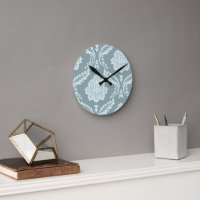 Rococo Damast Kunst I Eendenei Blauw+Turquoise