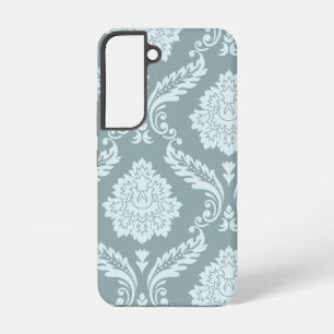 Rococo Damast Kunst I Eendenei Blauw+Turquoise Samsung Galaxy Hoesje