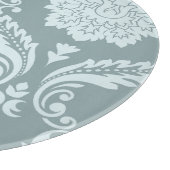 Rococo Damast Kunst I Eendenei Blauw+Turquoise Snijplank (Hoek)