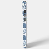 Rococo Damast Patroon Blauw op Wit Case-Mate iPhone Case (Achterkant / Links)