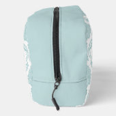 Rococo Damast Patroon Eendenei Blauw op Wit Toilettasje (Rechts)