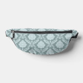 Rococo Damast Patroon Eendenei Blauw+Teal Heuptasje (Liggend)