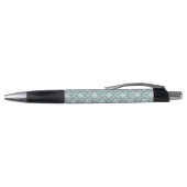Rococo Damast Patroon Eendenei Blauw+Teal Pen (Bovenkant)