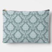 Rococo Damast Patroon Eendenei Blauw+Turquoise Etui (Voorkant)